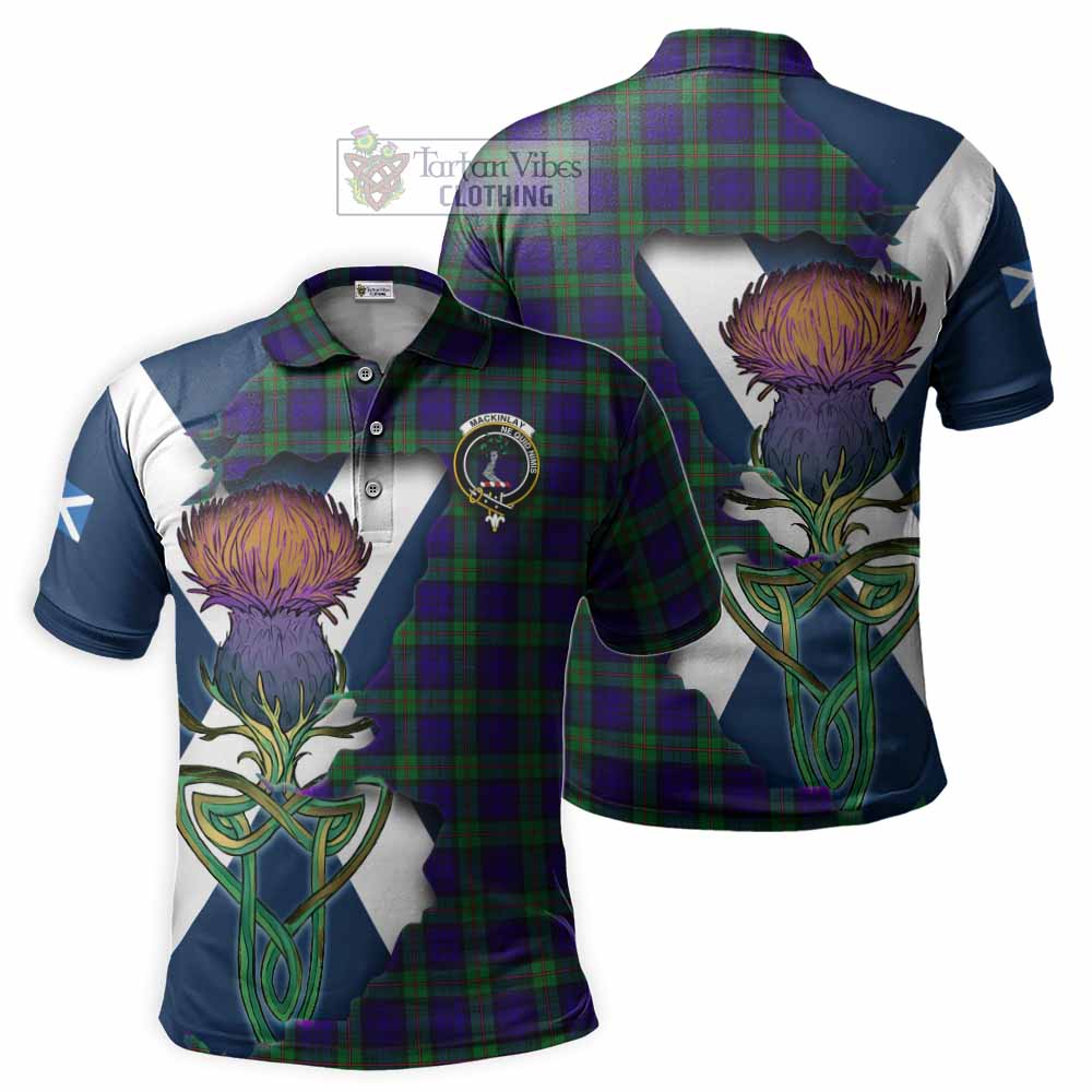 MacKinlay (McKinlay) Tartan Family Crest Polo Shirt Scottish Thistle Celtic Inspired - Tartan Vibes Clothing