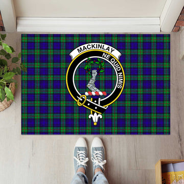 MacKinlay (McKinlay) Tartan Door Mat with Family Crest