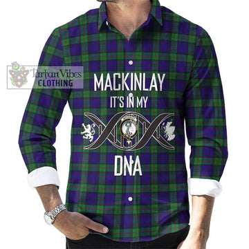 MacKinlay (McKinlay) Tartan Long Sleeve Button Shirt with Family Crest DNA In Me Style Men's Shirt S - Tartan Vibes Clothing
