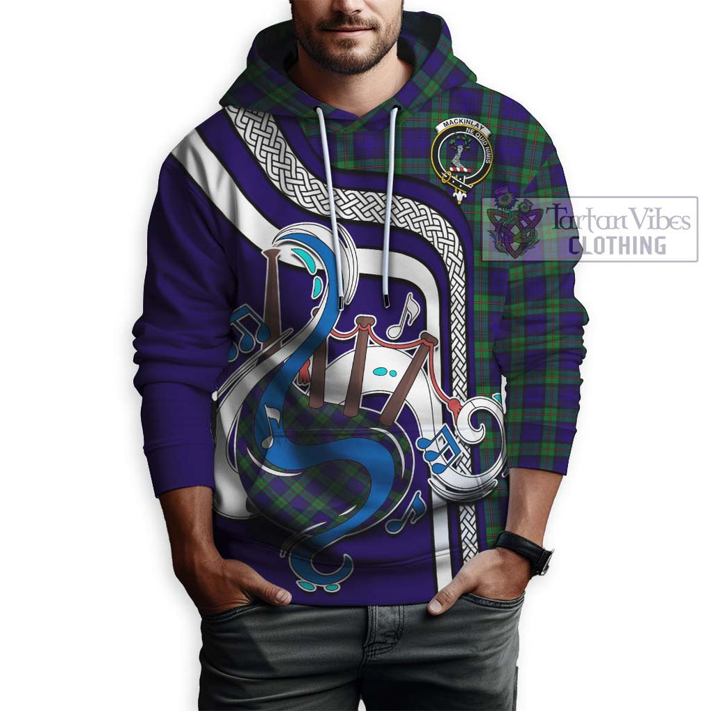 MacKinlay (McKinlay) Tartan Hoodie with Epic Bagpipe Style Zip Hoodie - Tartanvibesclothing Shop