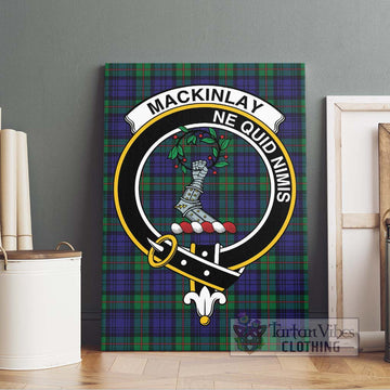 MacKinlay (McKinlay) Tartan Canvas Print Wall Art with Family Crest