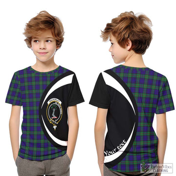 MacKinlay (McKinlay) Tartan Kid T-Shirt with Family Crest Circle Style