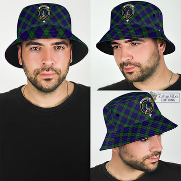 MacKinlay (McKinlay) Tartan Bucket Hat with Family Crest