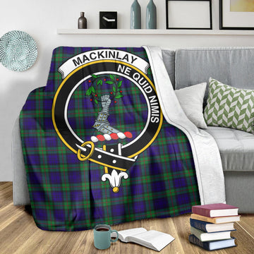 MacKinlay (McKinlay) Tartan Blanket with Family Crest