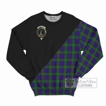 MacKinlay (McKinlay) Tartan Sweatshirt with Family Crest and Military Logo Style