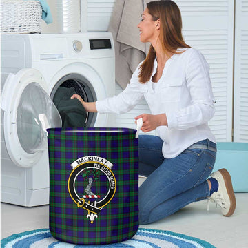 MacKinlay (McKinlay) Tartan Laundry Basket with Family Crest