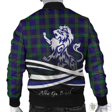 MacKinlay (McKinlay) Tartan Bomber Jacket with Alba Gu Brath Regal Lion Emblem