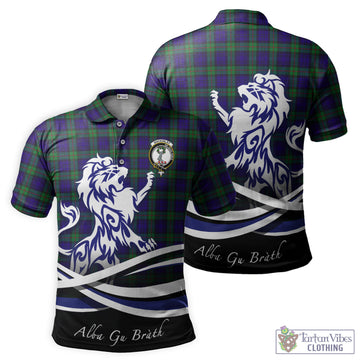 MacKinlay (McKinlay) Tartan Polo Shirt with Alba Gu Brath Regal Lion Emblem - Tartan Vibes Clothing
