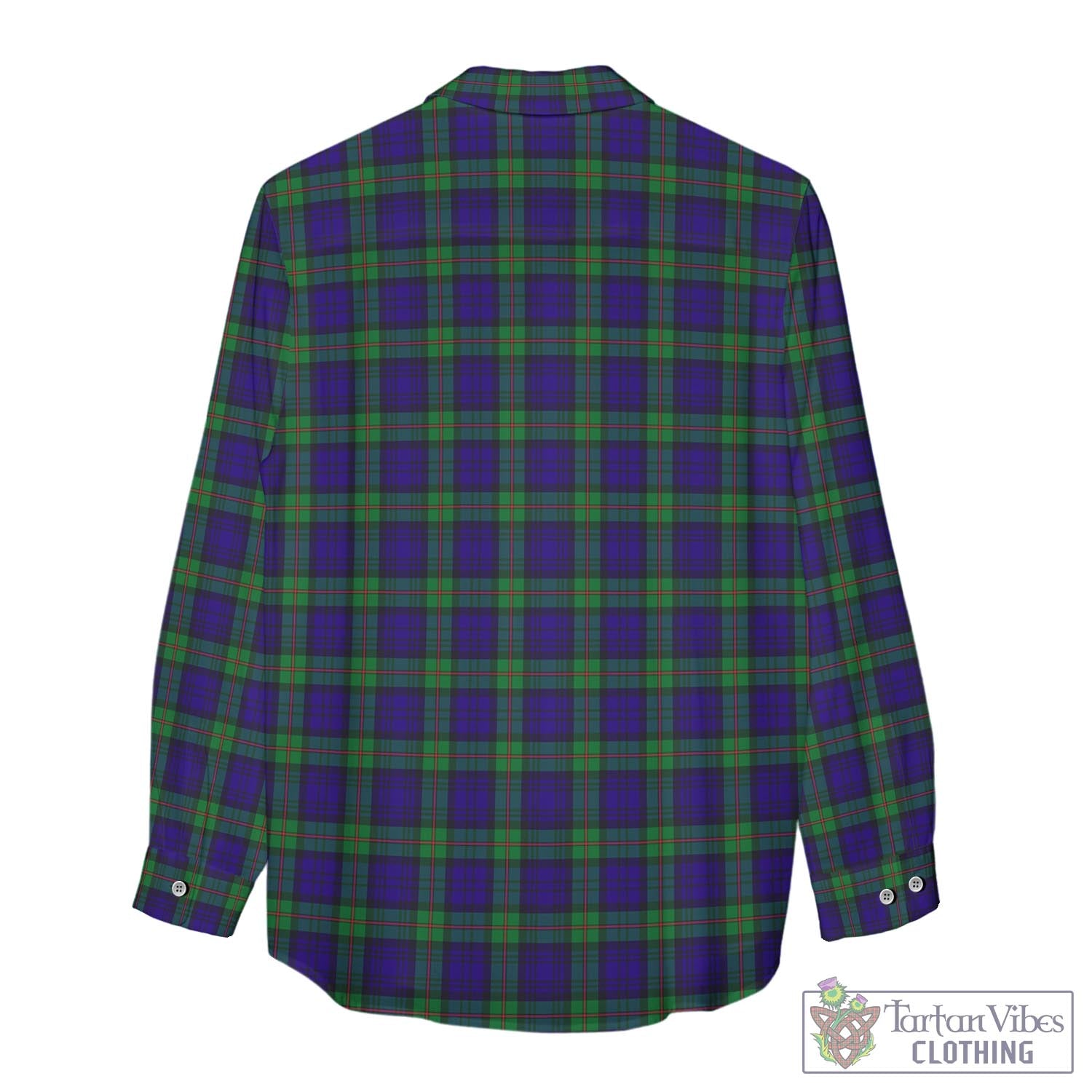 Tartan Vibes Clothing MacKinlay Modern Tartan Womens Casual Shirt with Family Crest