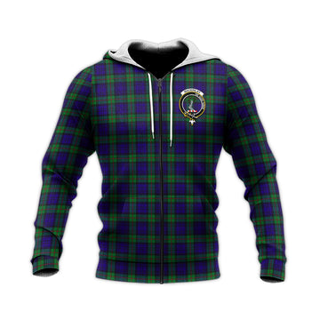 MacKinlay (McKinlay) Tartan Knitted Hoodie with Family Crest