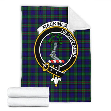 MacKinlay (McKinlay) Tartan Blanket with Family Crest