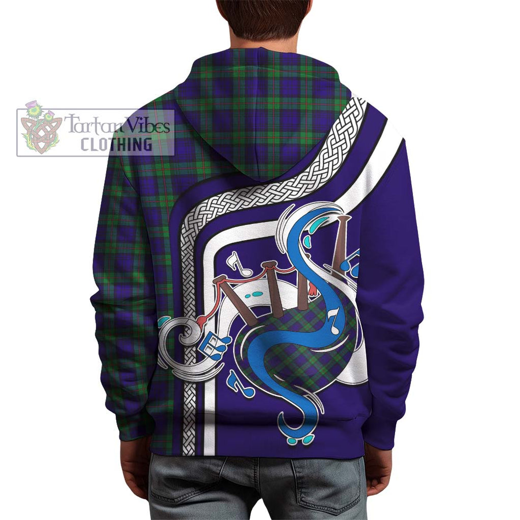 MacKinlay (McKinlay) Tartan Hoodie with Epic Bagpipe Style - Tartanvibesclothing Shop