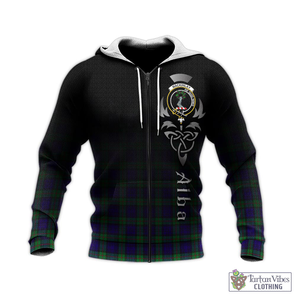 MacKinlay (McKinlay) Tartan Knitted Hoodie Featuring Alba Gu Brath Family Crest Celtic Inspired - Tartan Vibes Clothing