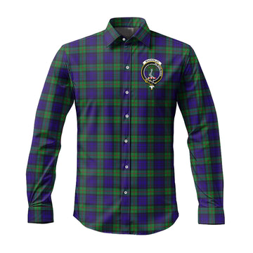 MacKinlay (McKinlay) Tartan Long Sleeve Button Up Shirt with Family Crest Men's Shirt - Tartan Vibes Clothing