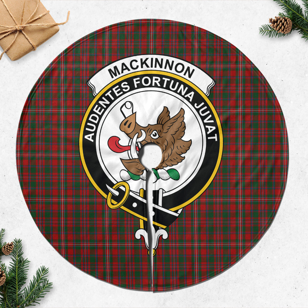 MacKinnon (McKinnon) Tartan Christmas Tree Skirt with Family Crest 47*47 inch - Tartan Vibes Clothing