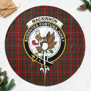 MacKinnon (McKinnon) Tartan Christmas Tree Skirt with Family Crest