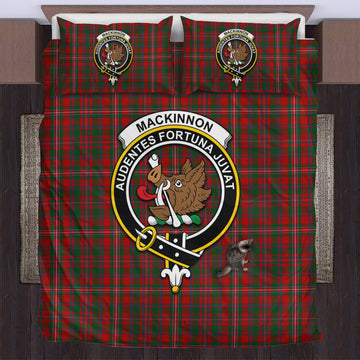 MacKinnon (McKinnon) Tartan Bedding Set with Family Crest