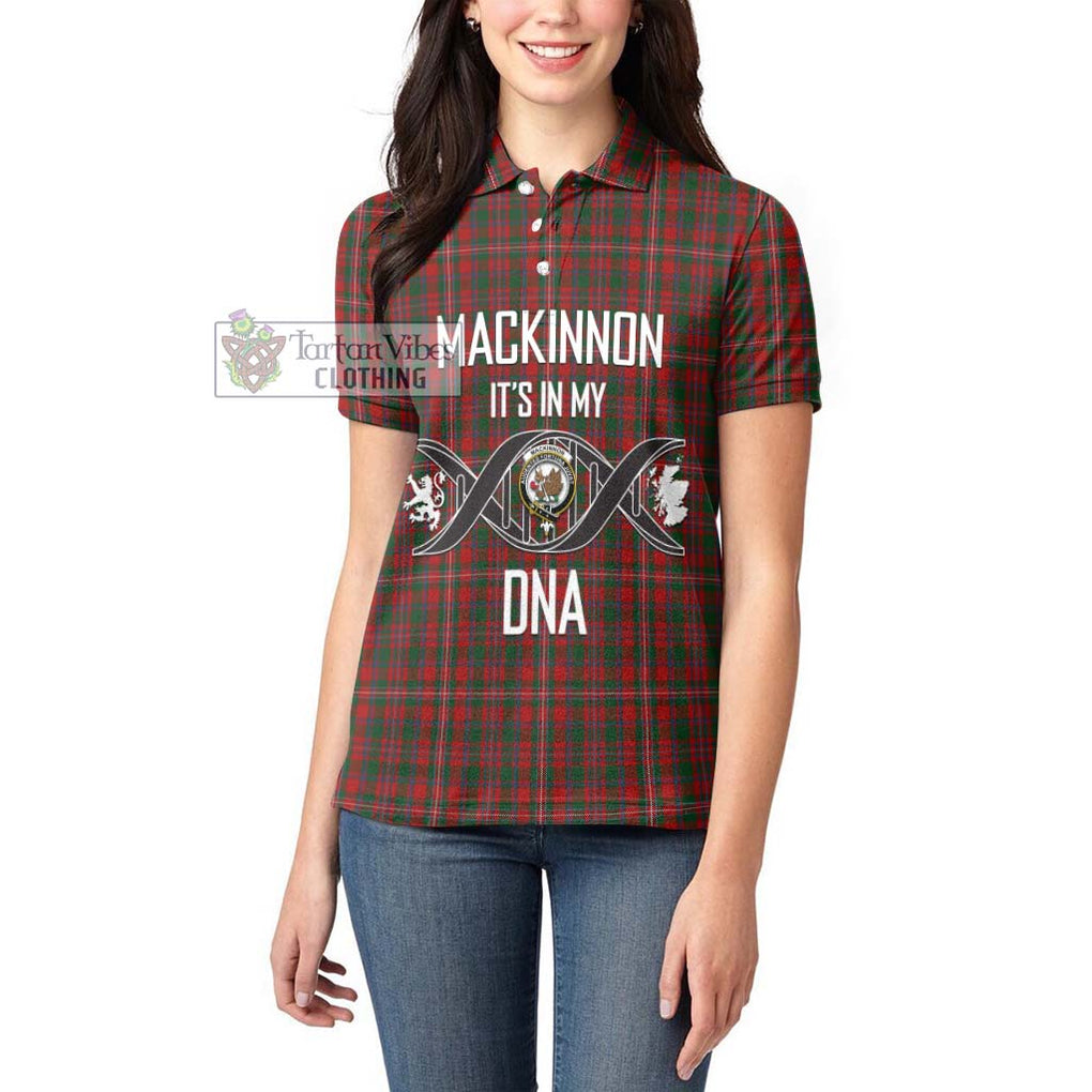 MacKinnon (McKinnon) Tartan Women's Polo Shirt with Family Crest DNA In Me Style Women - Tartanvibesclothing Shop