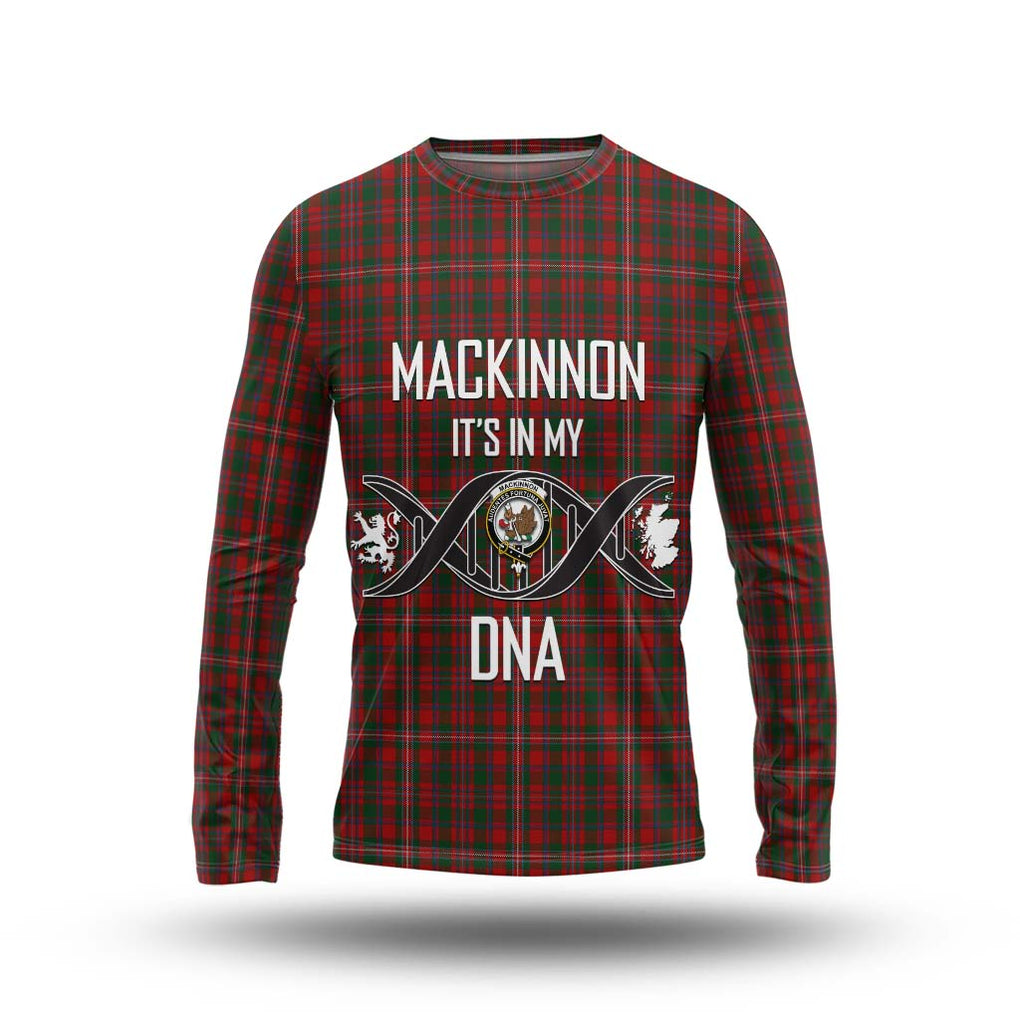 MacKinnon (McKinnon) Tartan Long Sleeve T-Shirt with Family Crest DNA In Me Style Unisex - Tartanvibesclothing Shop