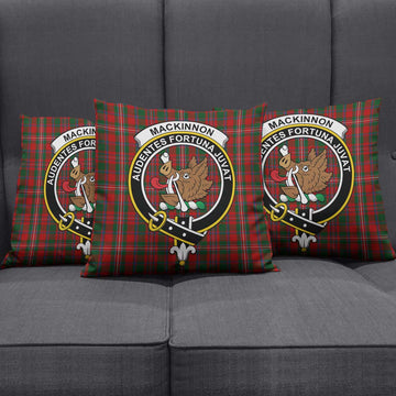 MacKinnon (McKinnon) Tartan Pillow Cover with Family Crest