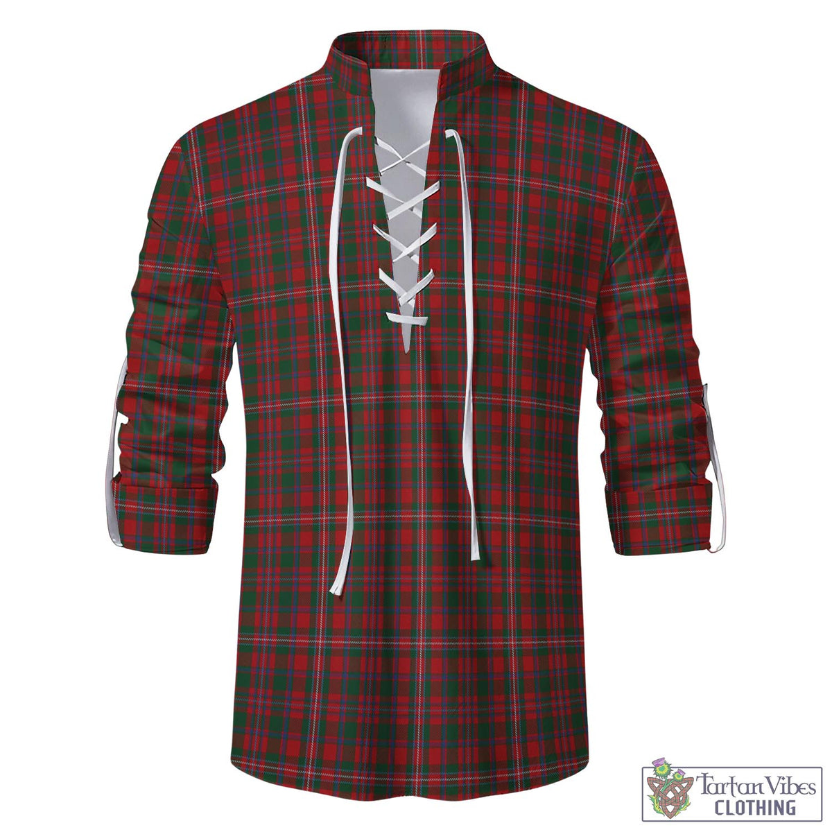 MacKinnon (McKinnon) Tartan Men's Scottish Traditional Jacobite Ghillie Kilt Shirt - Tartan Vibes Clothing