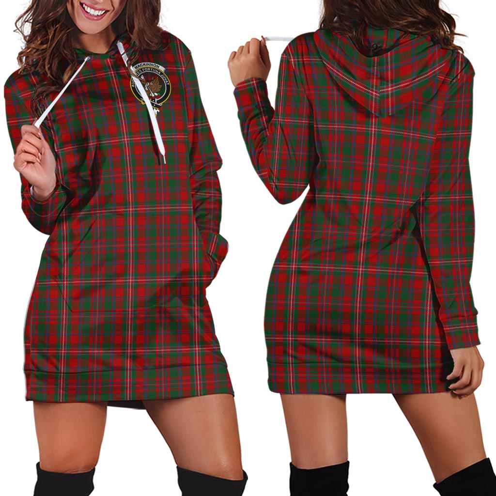 MacKinnon (McKinnon) Tartan Hoodie Dress with Family Crest - Tartan Vibes Clothing