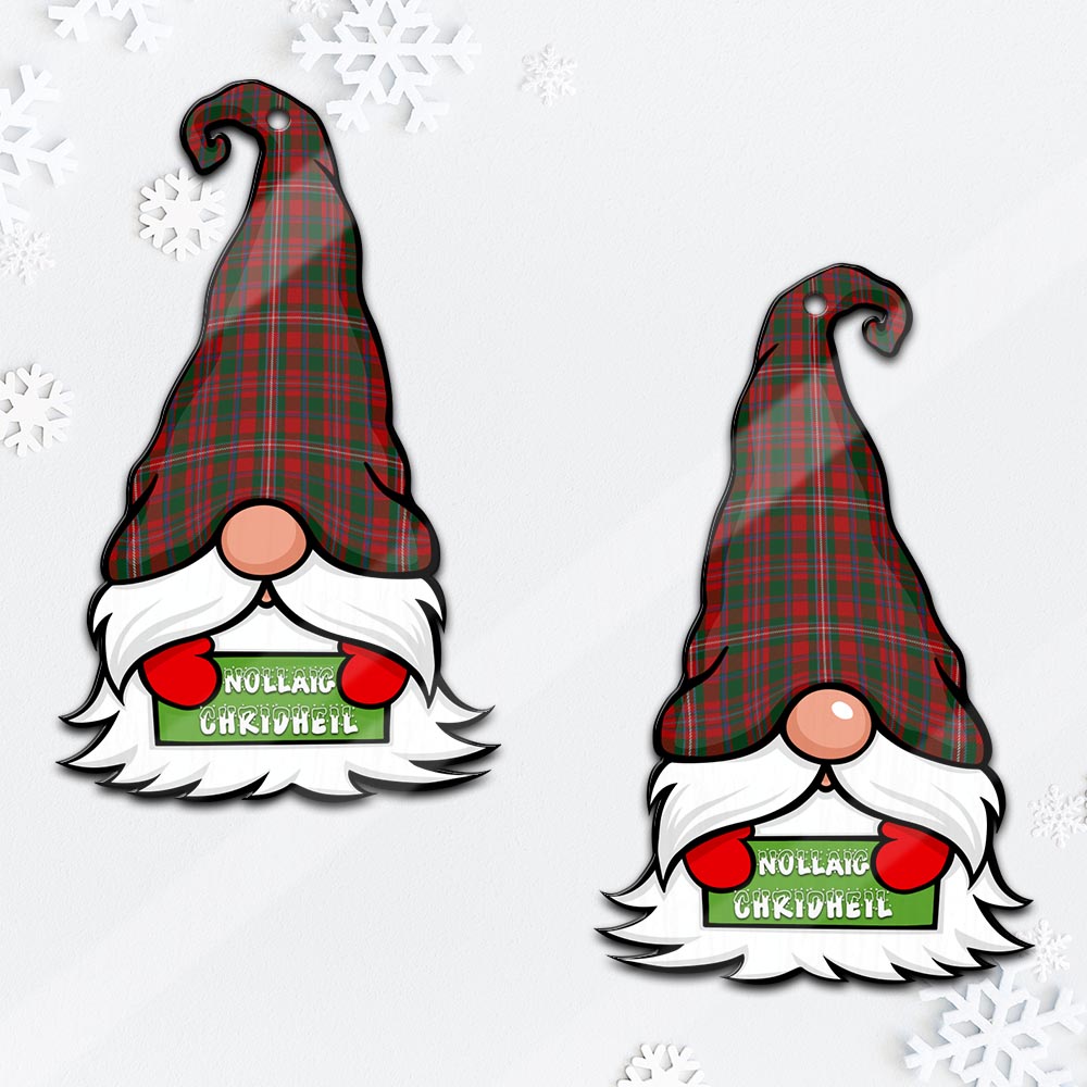 MacKinnon (McKinnon) Gnome Christmas Ornament with His Tartan Christmas Hat - Tartan Vibes Clothing