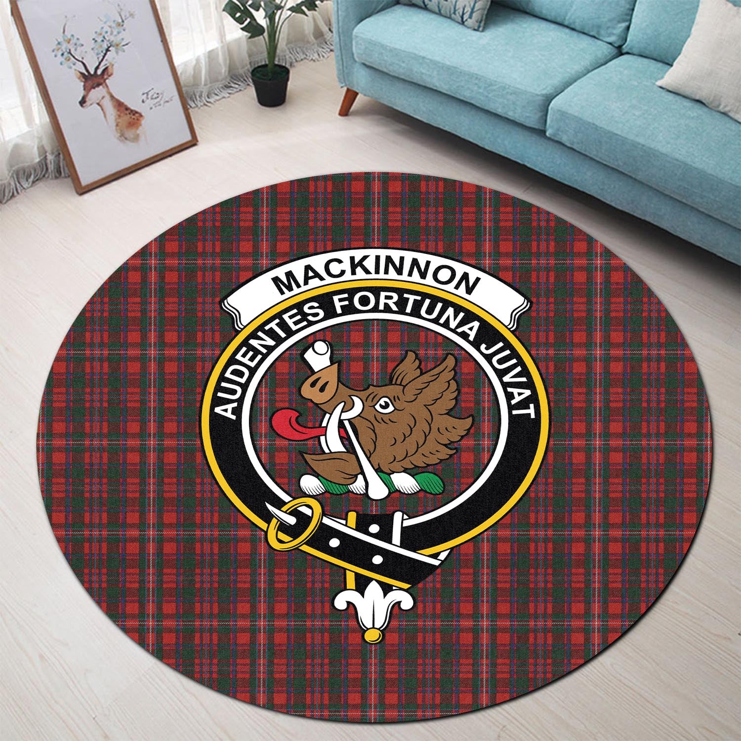 mackinnon-tartan-round-rug-with-family-crest