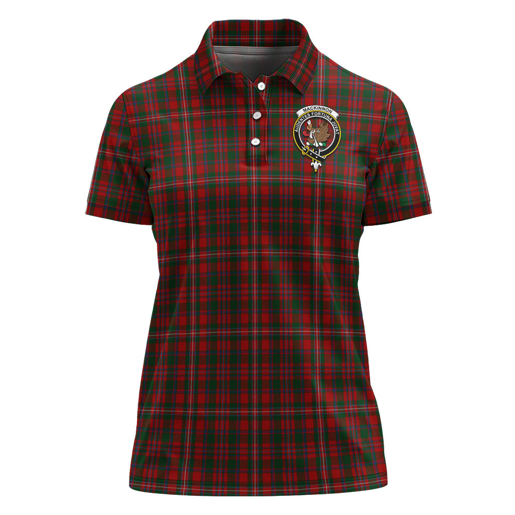 MacKinnon (McKinnon) Tartan Polo Shirt with Family Crest For Women - Tartan Vibes Clothing