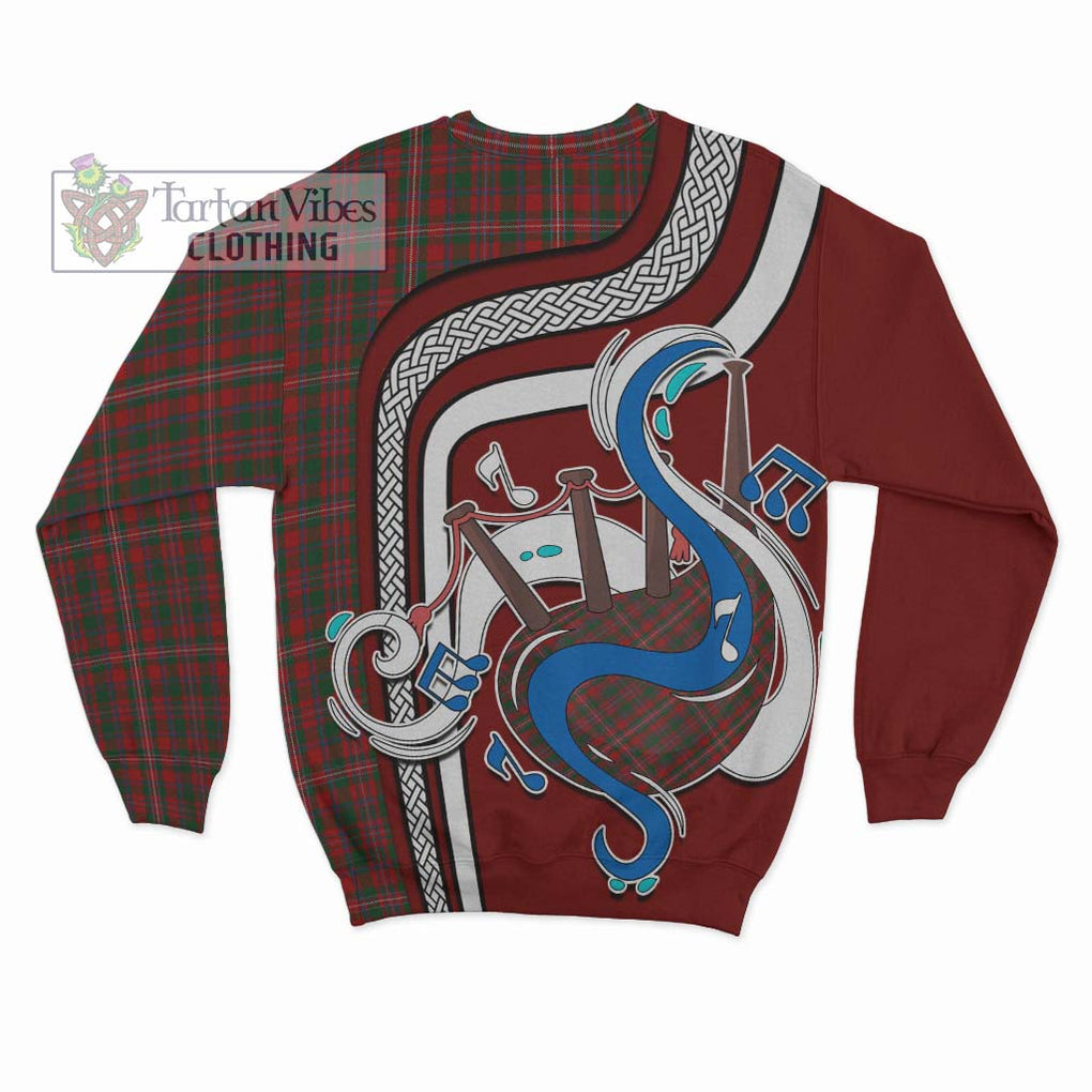 Tartan Vibes Clothing MacKinnon Tartan Sweatshirt with Epic Bagpipe Style