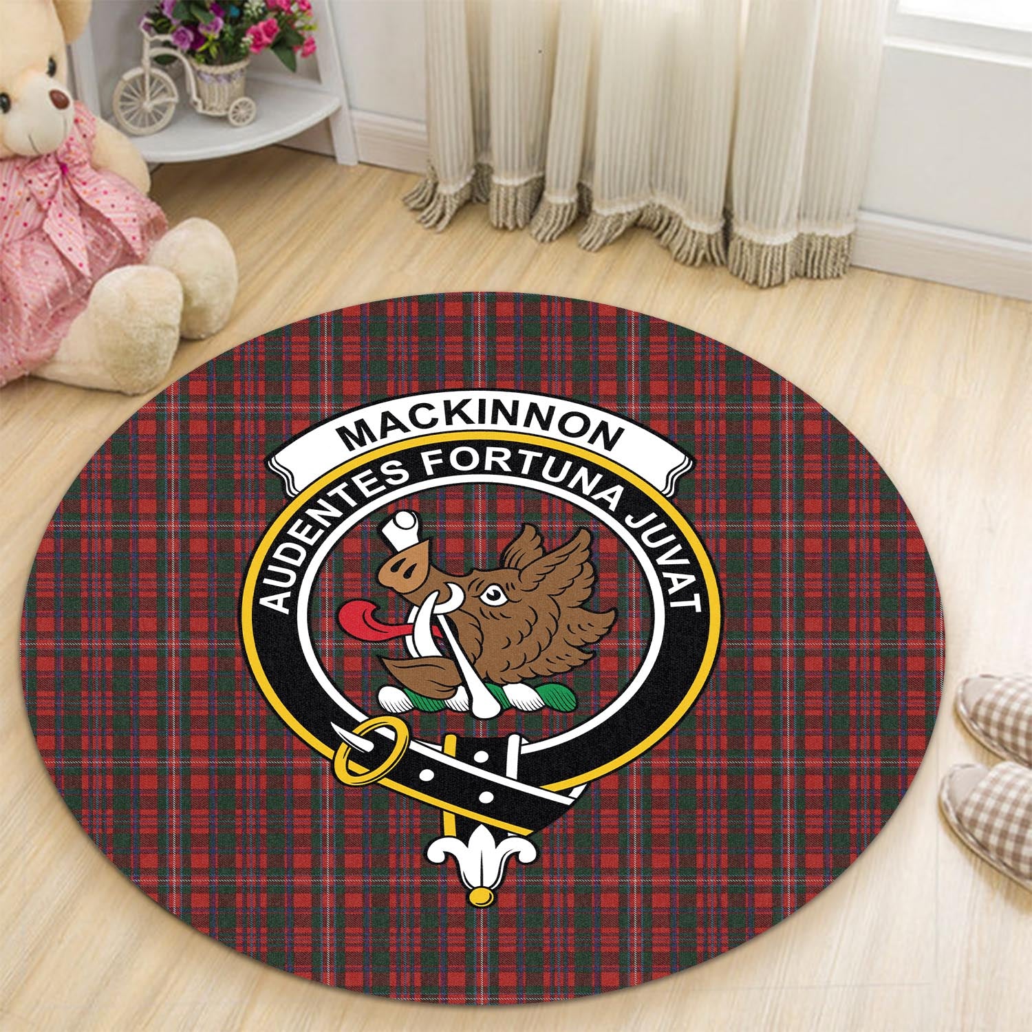 mackinnon-tartan-round-rug-with-family-crest