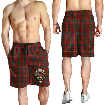 MacKinnon (McKinnon) Tartan Mens Shorts with Family Crest