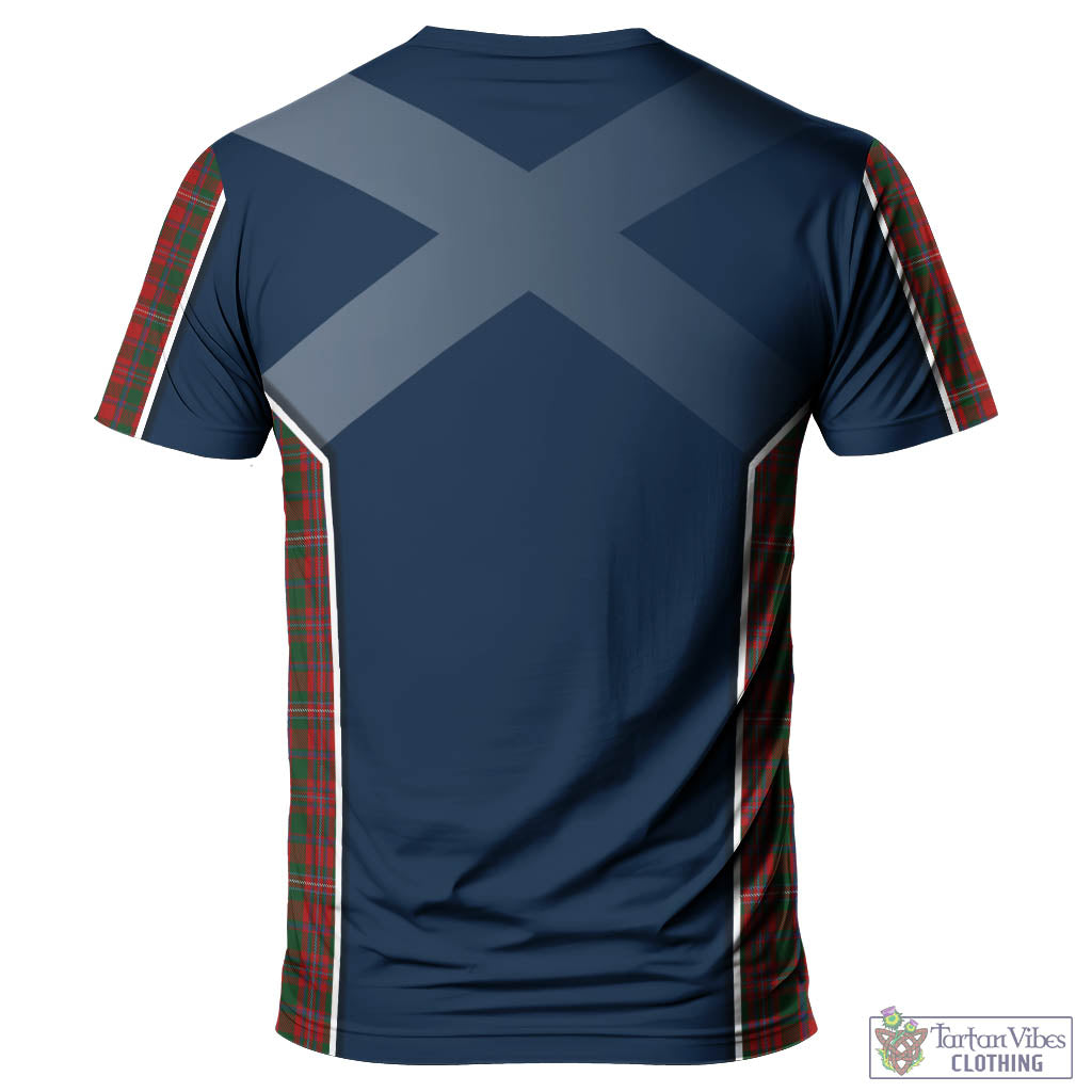 Tartan Vibes Clothing MacKinnon Tartan T-Shirt with Family Crest and Scottish Thistle Vibes Sport Style