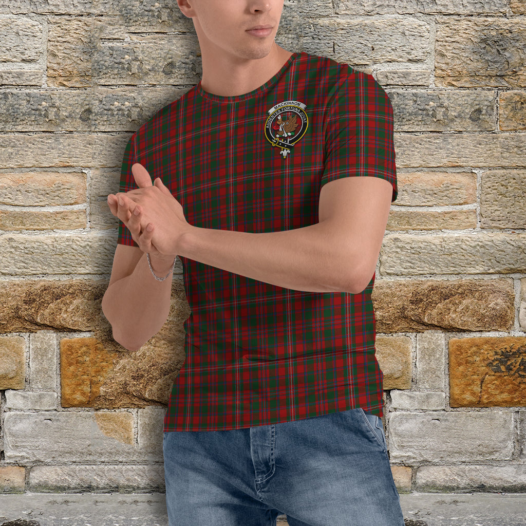 MacKinnon (McKinnon) Tartan T-Shirt with Family Crest - Tartan Vibes Clothing