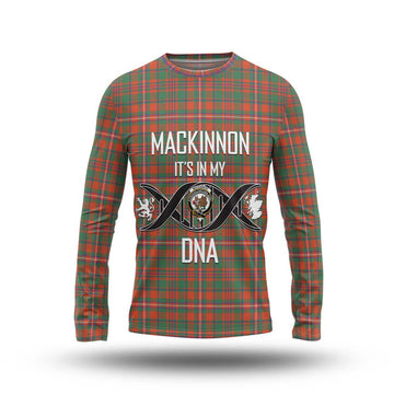 MacKinnon Ancient Tartan Long Sleeve T-Shirt with Family Crest DNA In Me Style