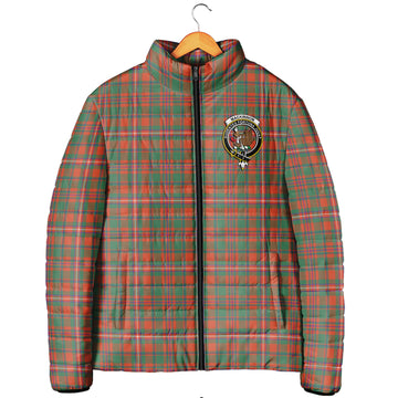 MacKinnon Ancient Tartan Padded Jacket with Family Crest