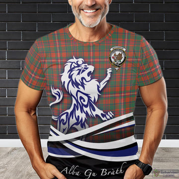 MacKinnon Ancient Tartan T-Shirt with Alba Gu Brath Regal Lion Emblem