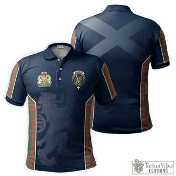 MacKinnon Ancient Tartan Men's Polo Shirt with Family Crest and Lion Rampant Vibes Sport Style