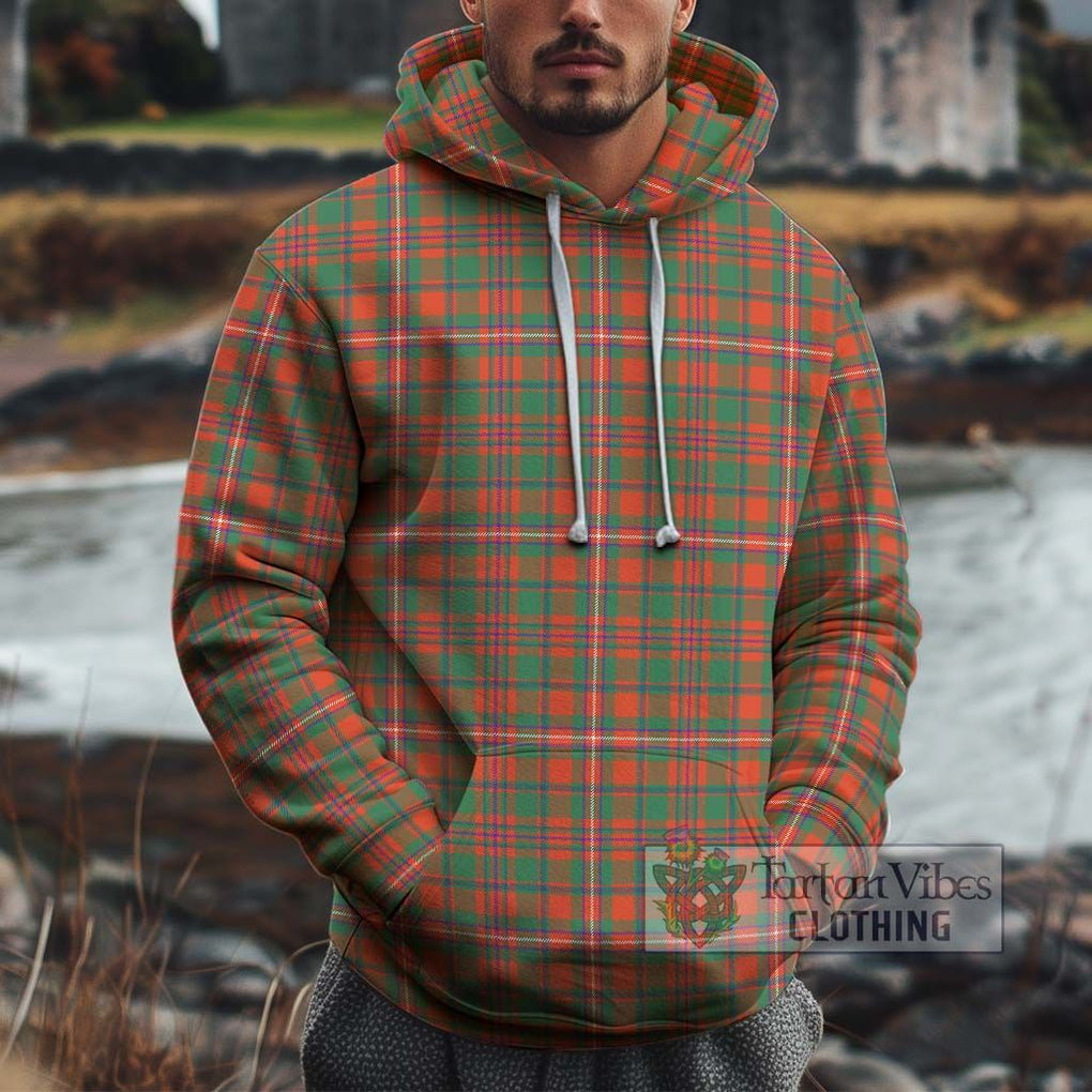 MacKinnon Ancient Tartan Cotton Hoodie Pullover Hoodie XS - Tartan Vibes Clothing