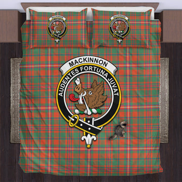 MacKinnon Ancient Tartan Bedding Set with Family Crest