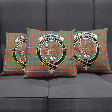 MacKinnon Ancient Tartan Pillow Cover with Family Crest