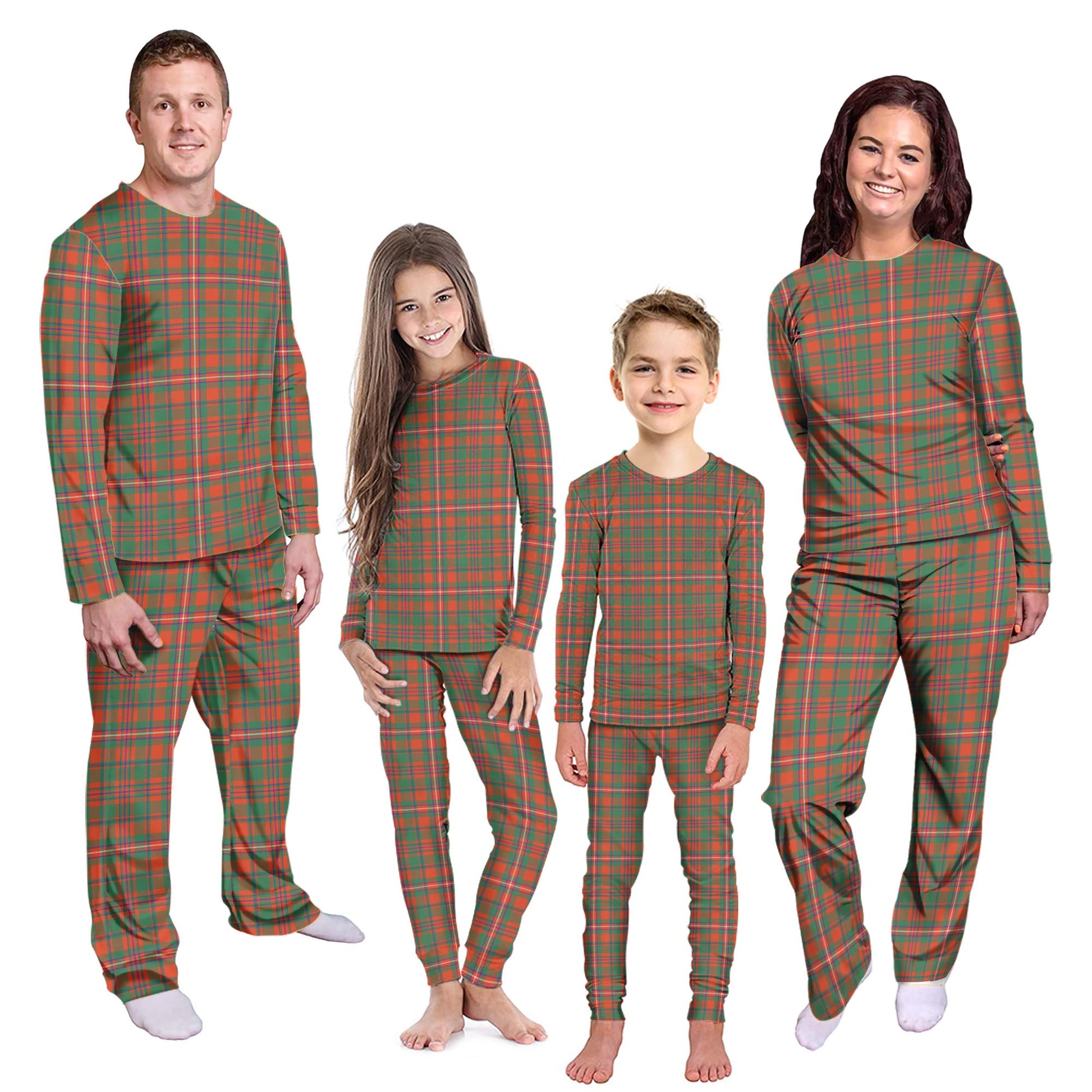 MacKinnon Ancient Tartan Pajamas Family Set Kid - Tartan Vibes Clothing