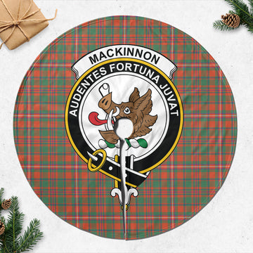 MacKinnon Ancient Tartan Christmas Tree Skirt with Family Crest