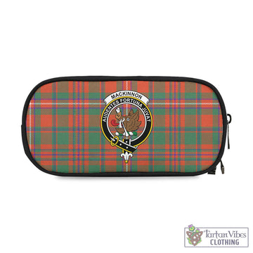 MacKinnon Ancient Tartan Pen and Pencil Case with Family Crest