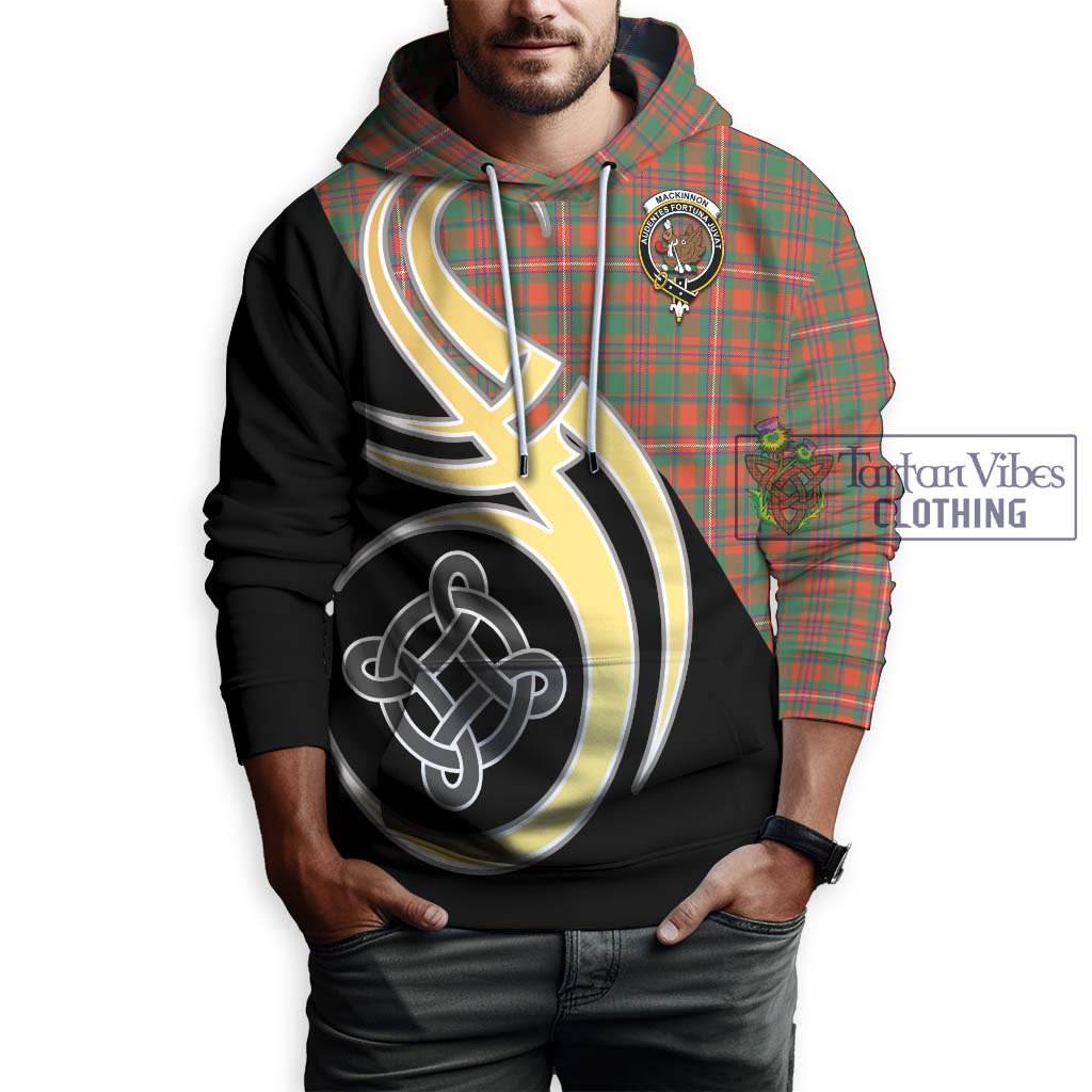 MacKinnon Ancient Tartan Hoodie with Family Crest and Celtic Symbol Style Zip Hoodie - Tartan Vibes Clothing