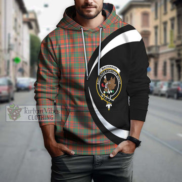 MacKinnon Ancient Tartan Hoodie with Family Crest Circle Style