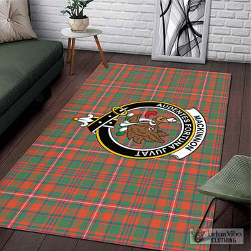 MacKinnon Ancient Tartan Area Rug with Family Crest