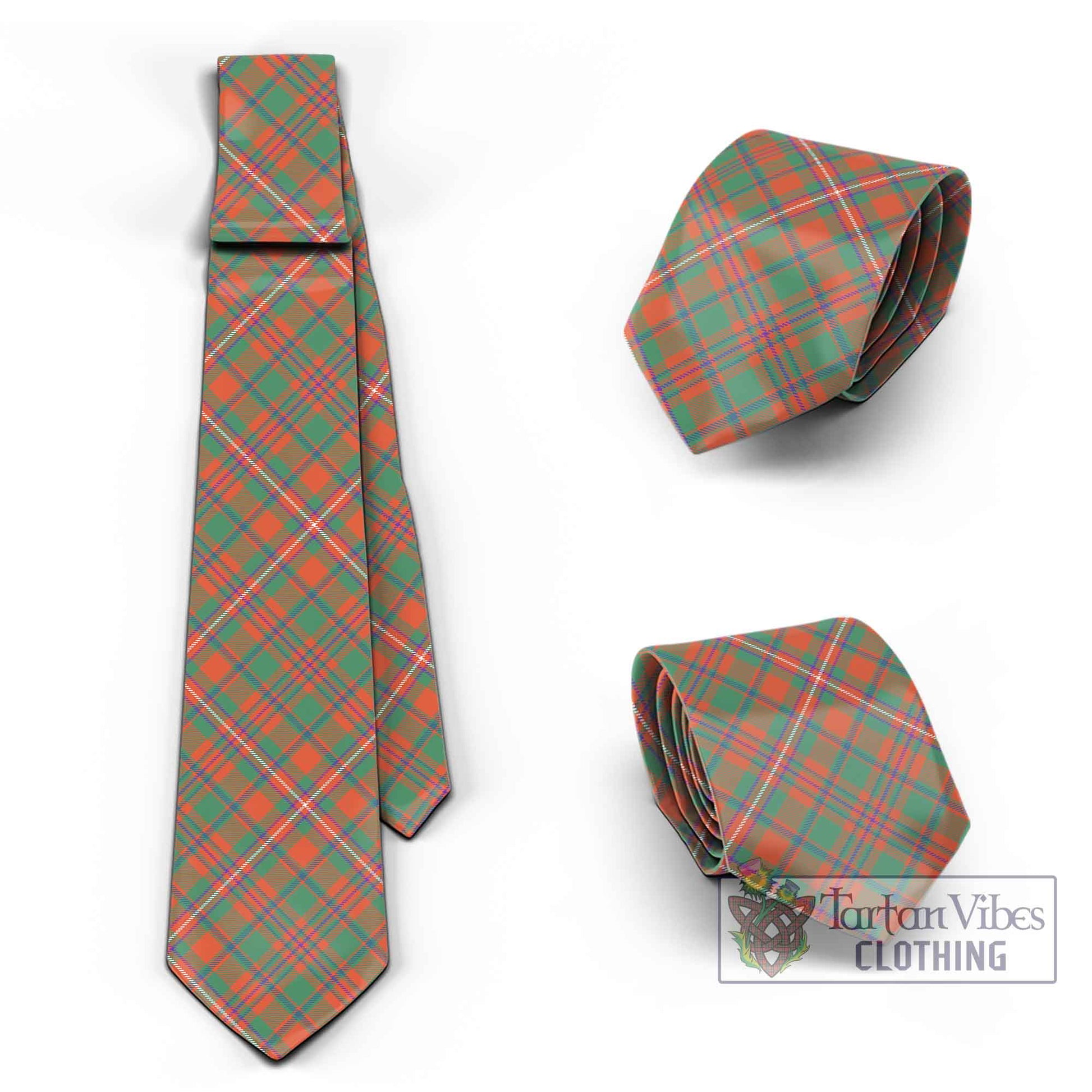 Tartan Vibes Clothing MacKinnon Ancient Tartan Classic Necktie Cross Style