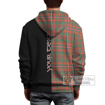 MacKinnon Ancient Tartan Hoodie with Family Crest and Half Of Me Style