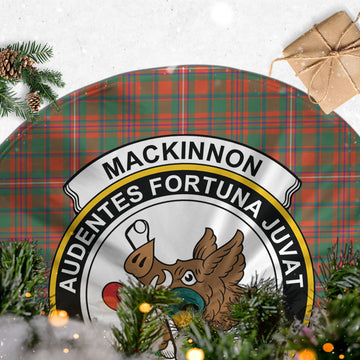 MacKinnon Ancient Tartan Christmas Tree Skirt with Family Crest